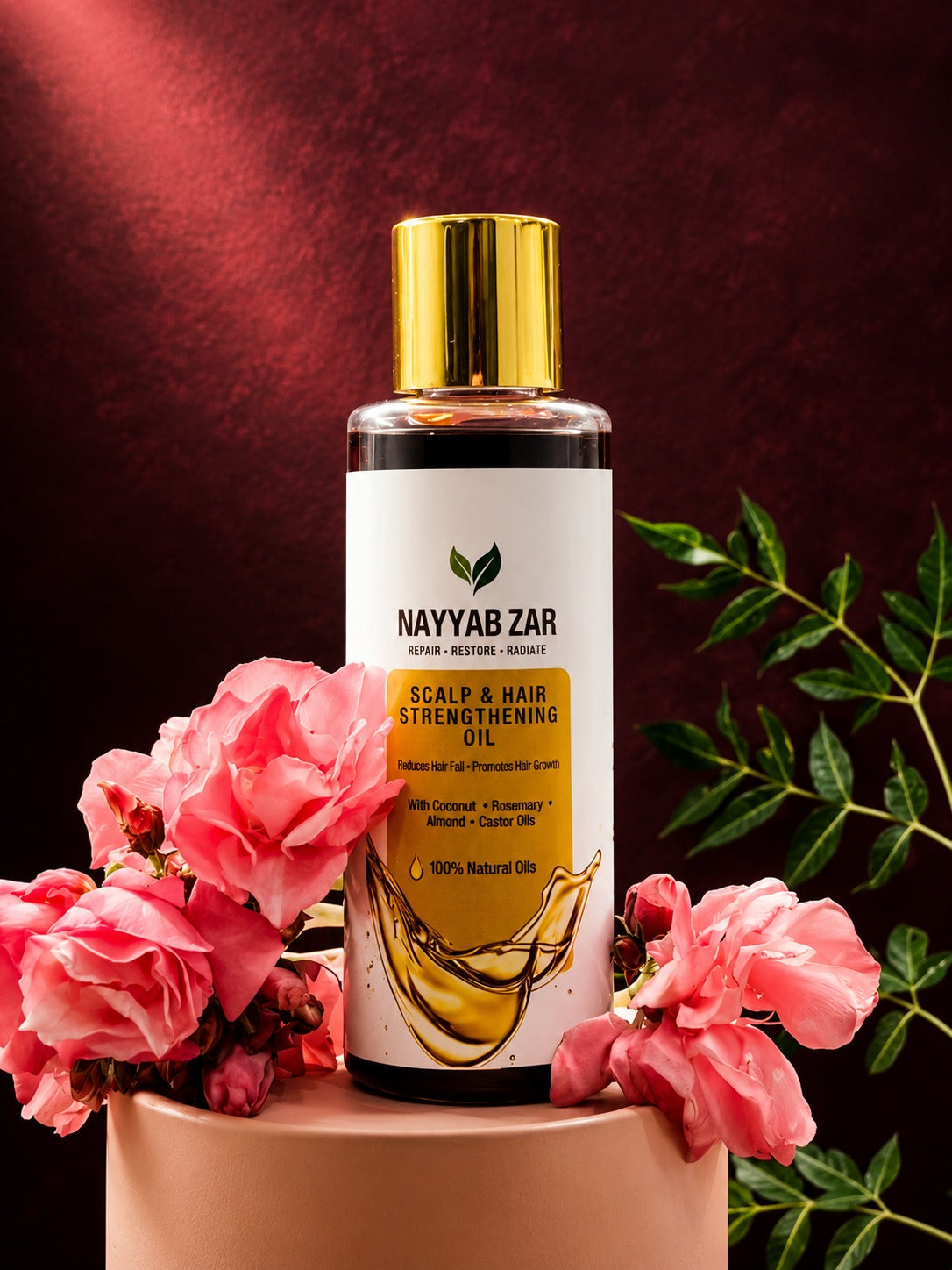 Nayyab Zar Scalp & Hair Strengthening Oil | Natural Hair Growth & Hair Fall Control