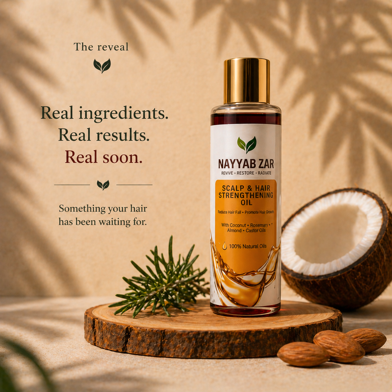 Nayyab Zar Scalp & Hair Strengthening Oil | Natural Hair Growth & Hair Fall Control